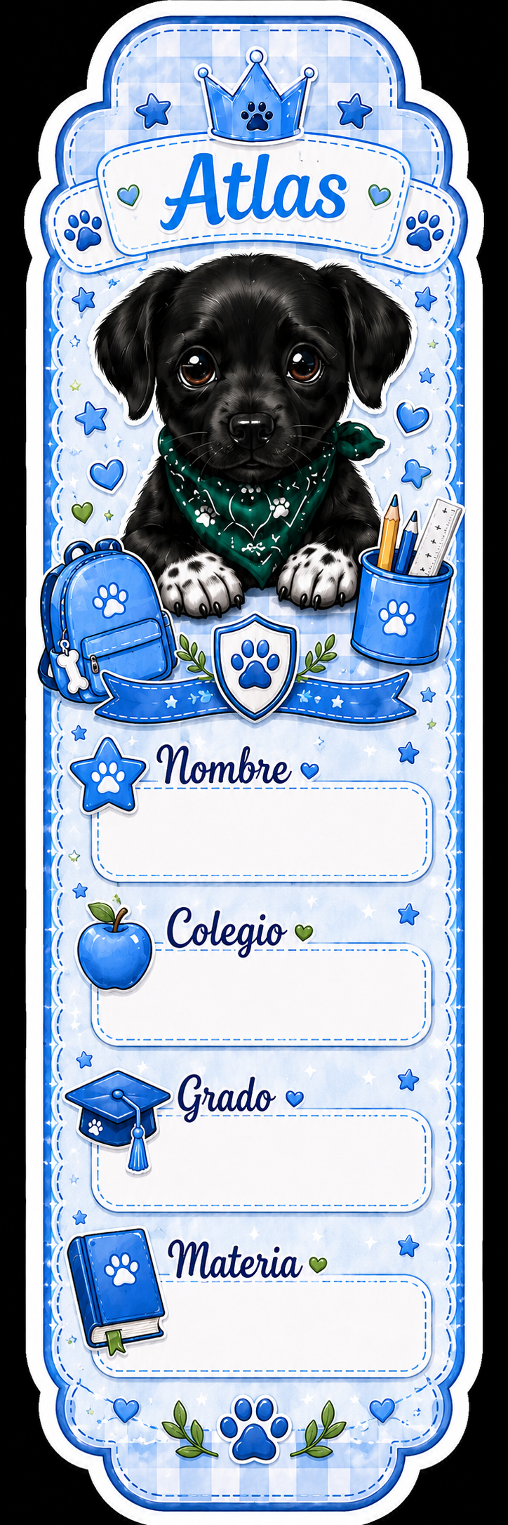 Franja Vertical Personalizada para Libretas