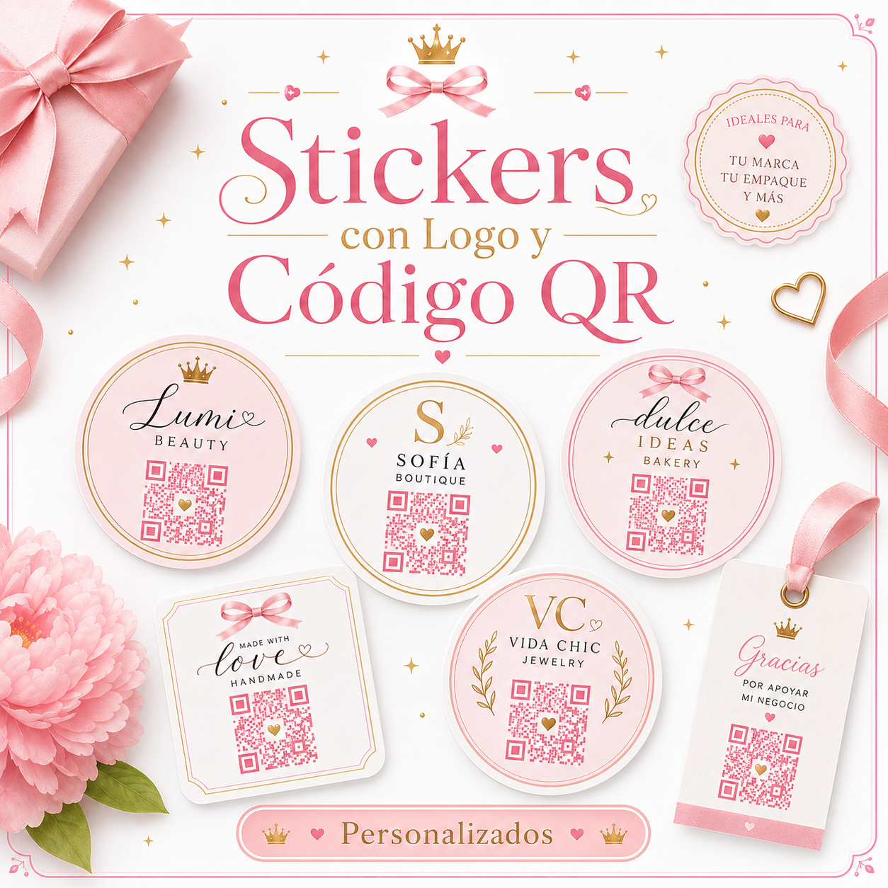 Stickers con Logo y Código QR