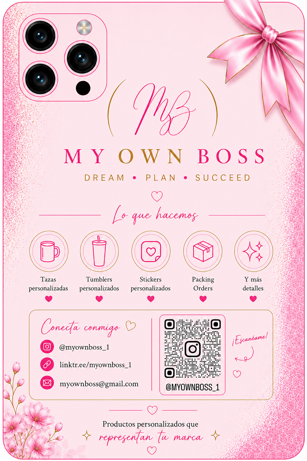 Instagram Card & Phone Card Personalizada con Código QR