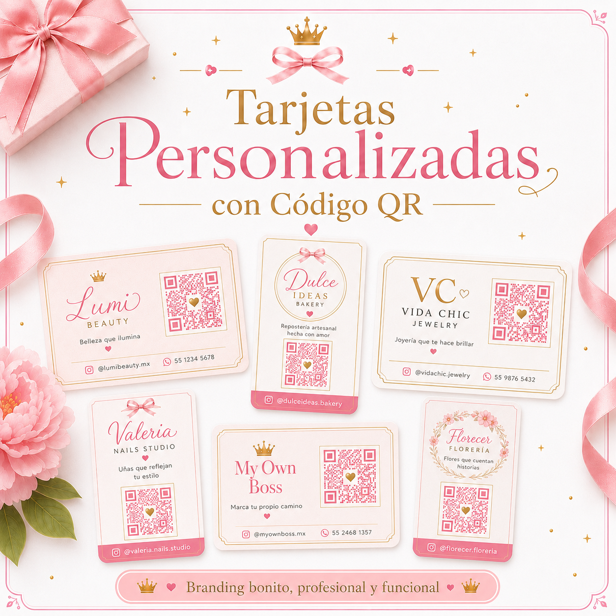 Tarjetas Personalizadas con Código QR