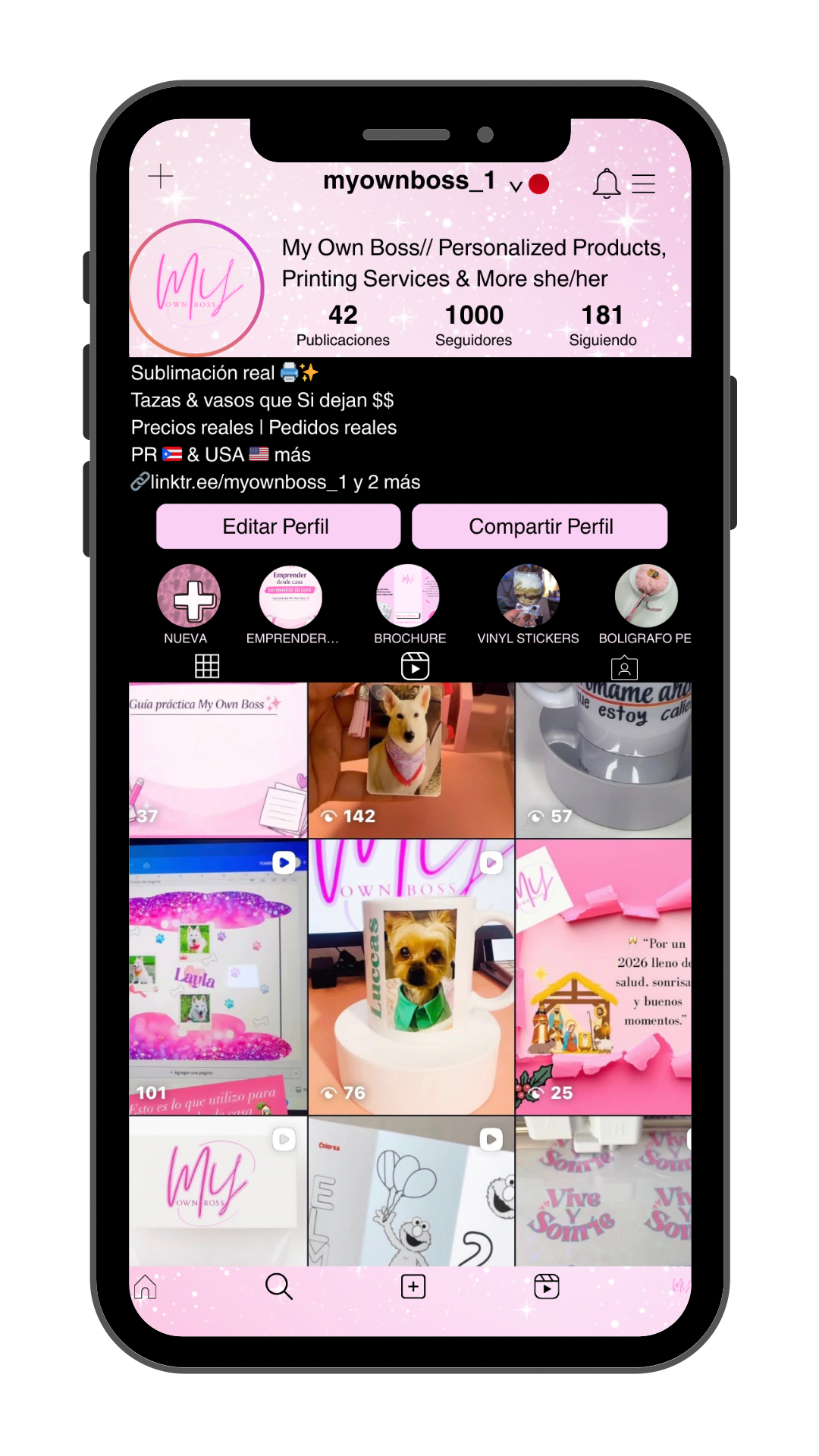 Instagram Business Card Personalizada 💖