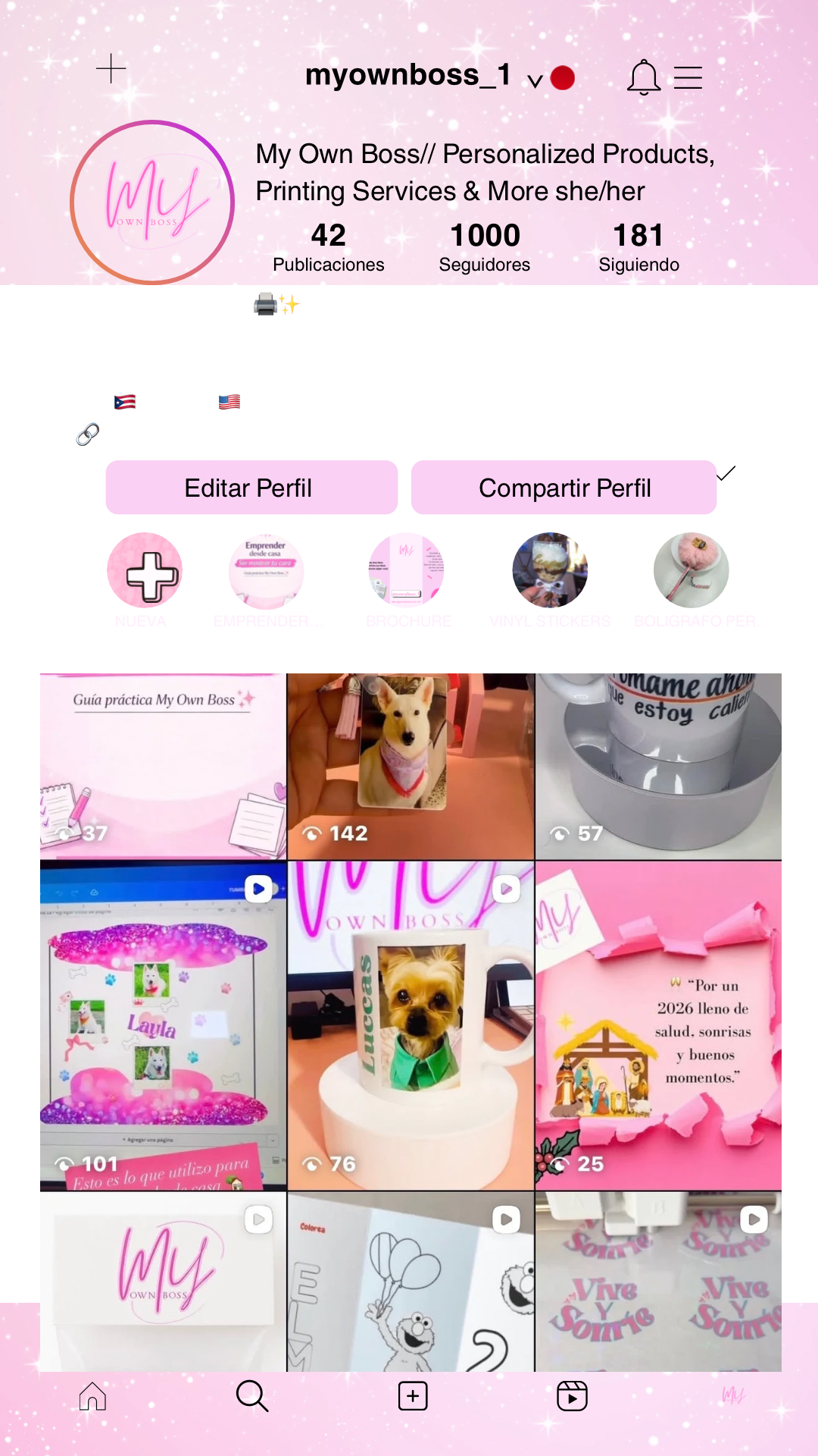 Instagram Business Card Personalizada 💖