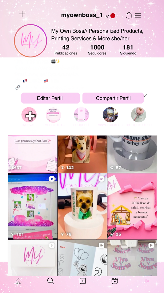 Instagram Business Card Personalizada 💖