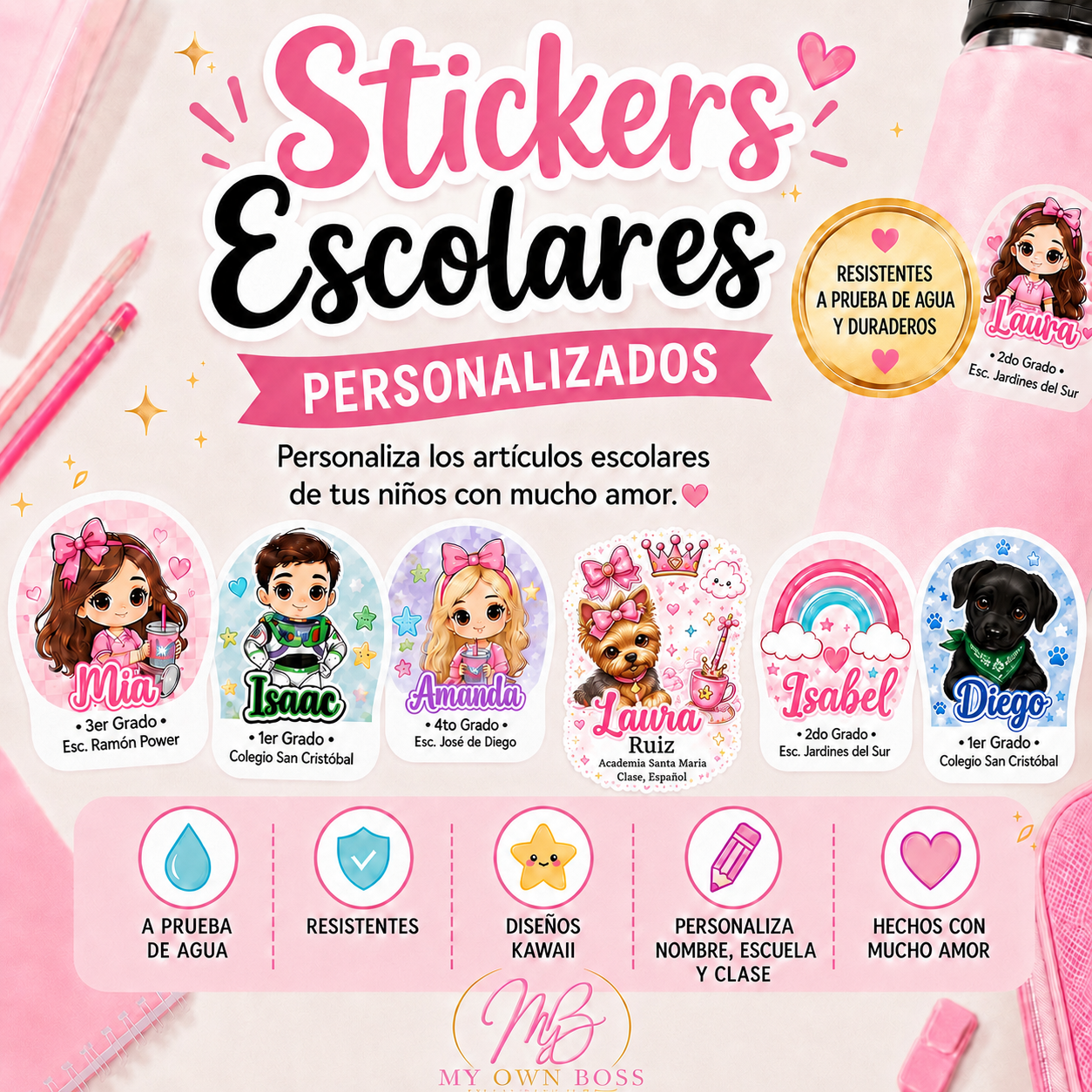 Stickers Escolares Personalizados