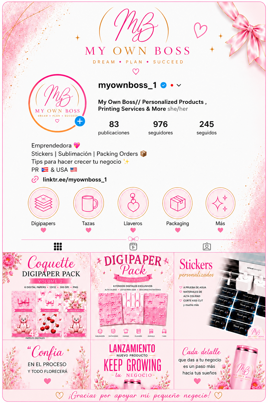 Instagram Card & Phone Card Personalizada con Código QR