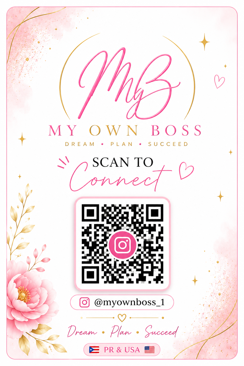 Instagram Card & Phone Card Personalizada con Código QR
