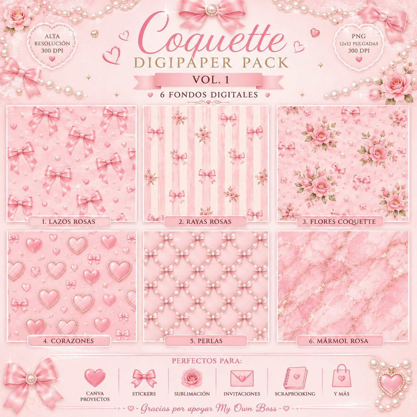 Coquette Digipaper Pack Vol.1